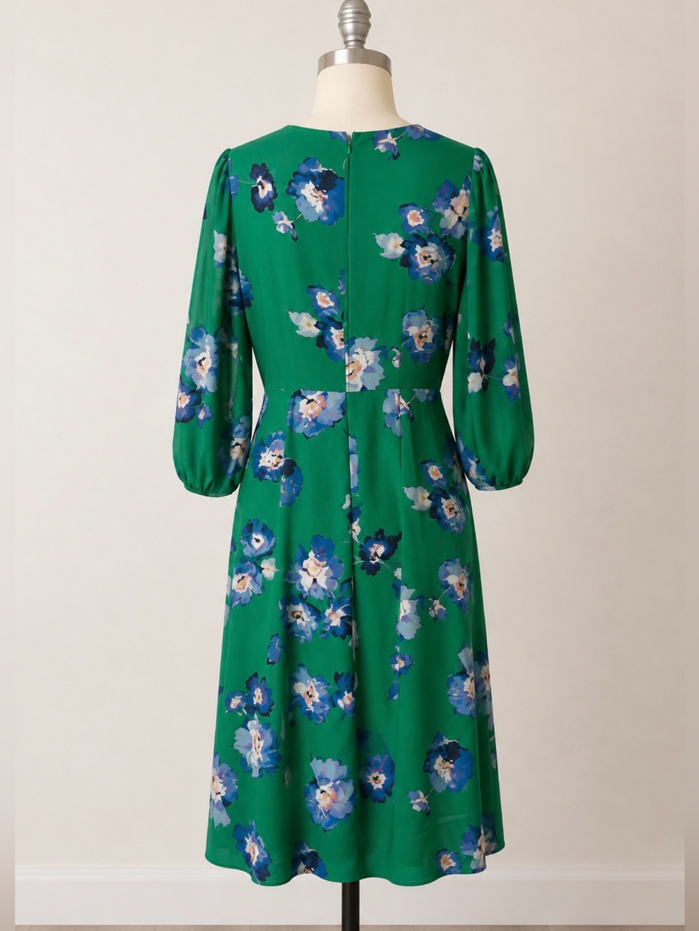 Eliza J Green Floral Wrap Midi Dress - Picture 2 of 3